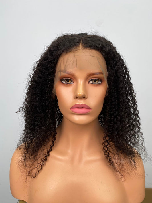 16"-24" HD LACE VIRGIN HUMAN HAIR LONG CURLY 6" LACE FRONT WIG