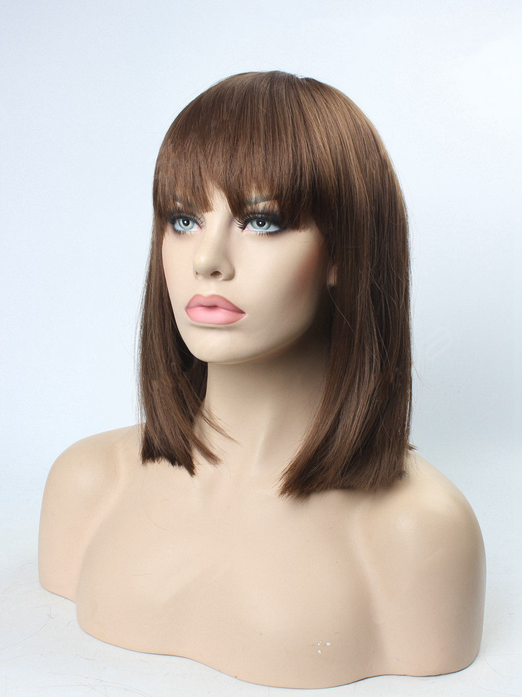 Special Medium Length Straight Lob with Bangs