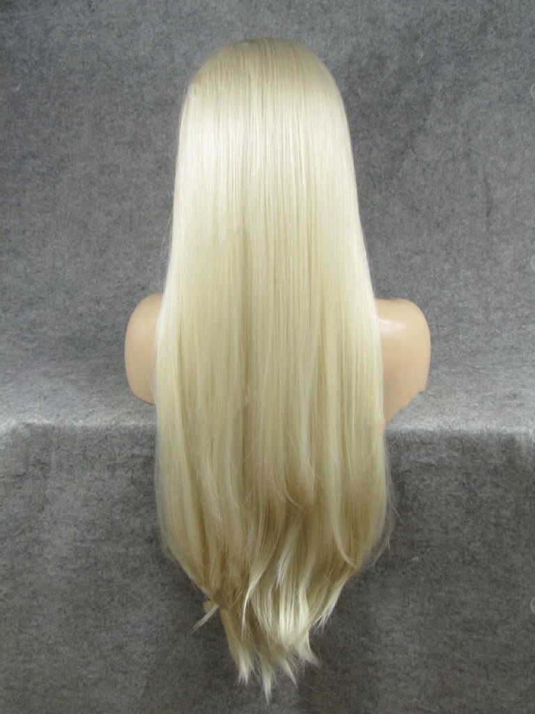 Long Straight Blonde Synthetic Lace Front Wig