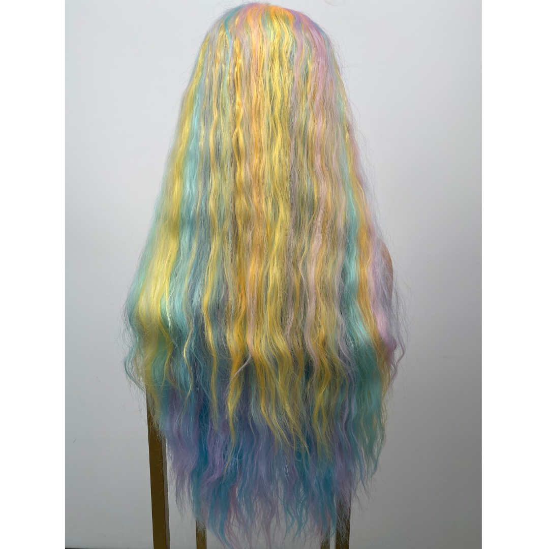 Rainbow Pride Lace Front Synthetic Wig