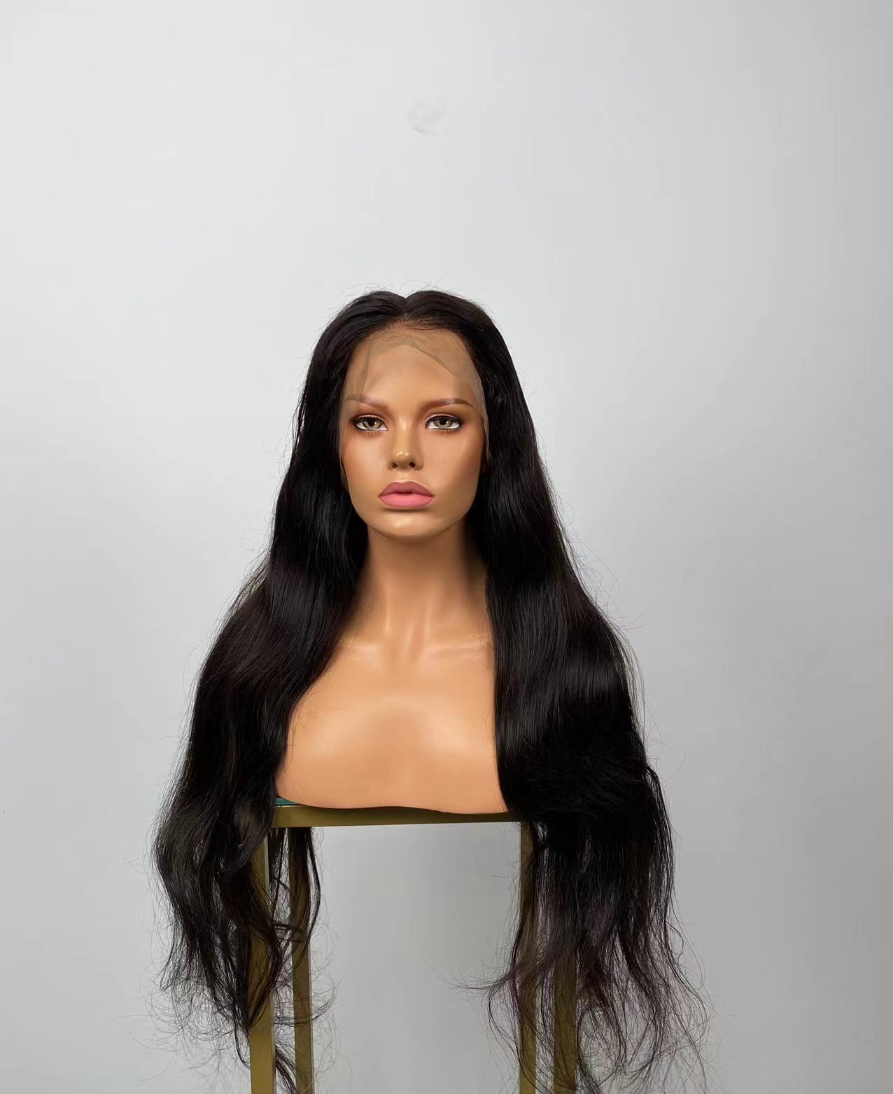 16"-24"TRANSPARENT HD LACE VIRGIN HUMAN HAIR 6" DEEP PARTING LACE FRONT WIG