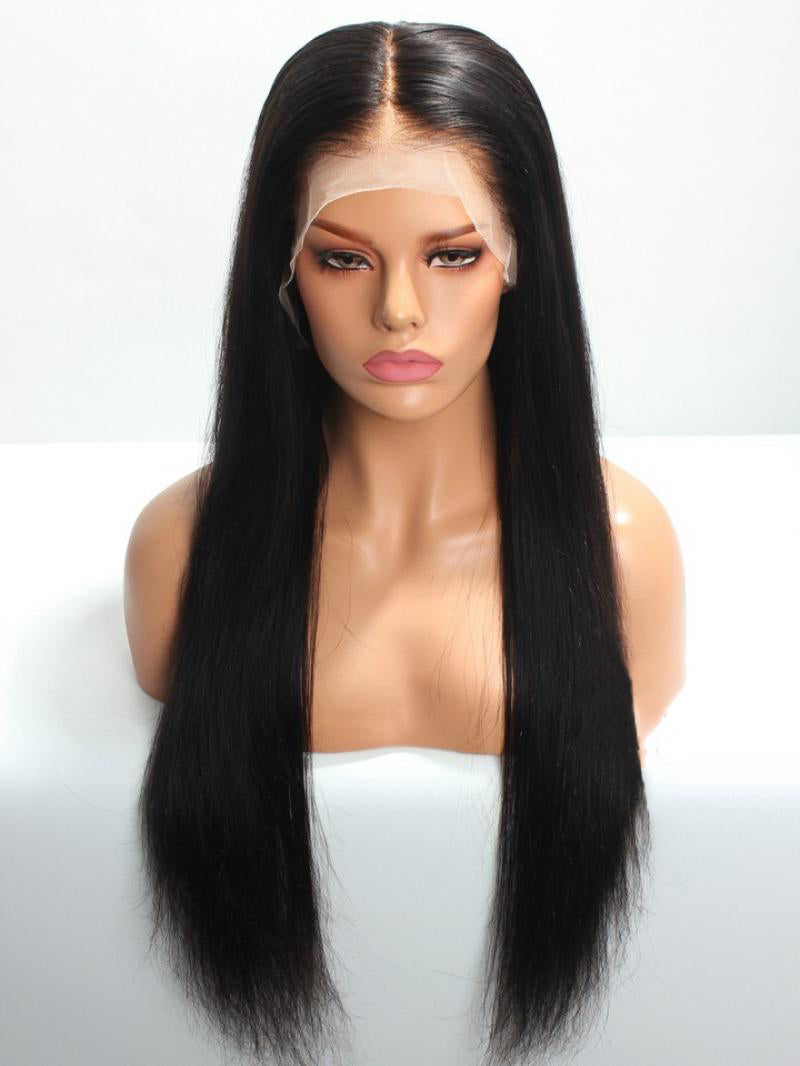 FAKE SCALP GLUELESS 13"*6" LACE FRONT CAP HUMAN HAIR WIG 16" - 24" LENGTH AVAILABLE
