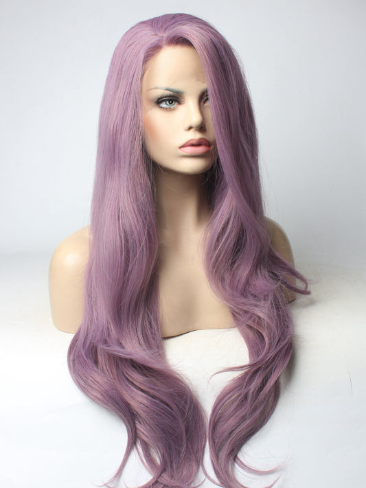 Dusty Lavender Synthetic Lace Front Drag Wig