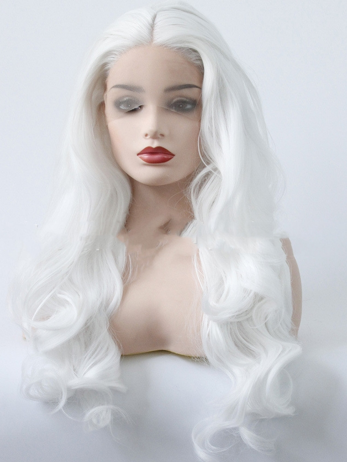 Snow White Long Wave Synthetic Wig