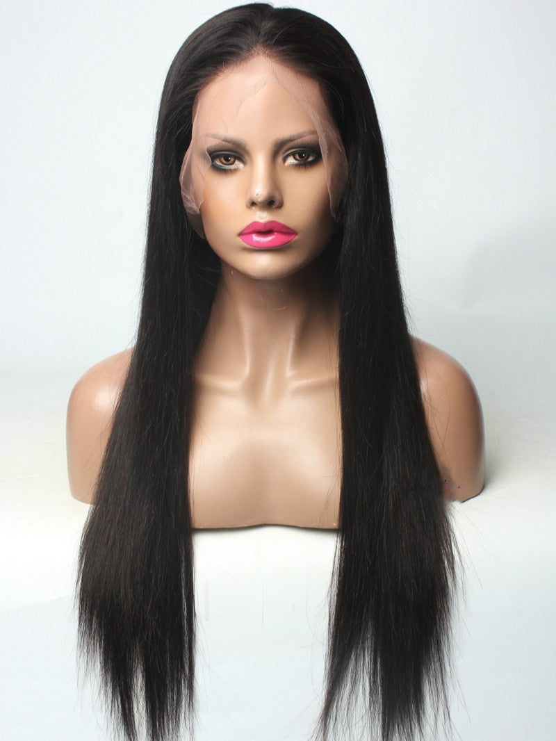STOCKED 20''-24'' PRE-PLUCKED HAIRLINE STRAIGHT GLUELESS FULL LACE HUMAN HAIR WIG