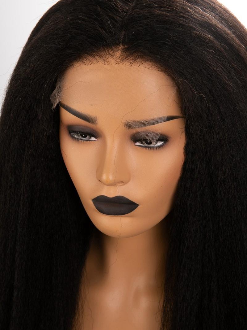 MADE TO ORDER 10"-22" KINKY STRAIGHT 5*5 UNDETECTABLE HD LACE CLOSURE HUMAN HAIR WIG