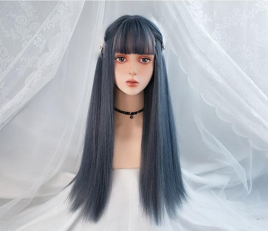 Various Colors Long Straight Synthetic Wig With Bangs