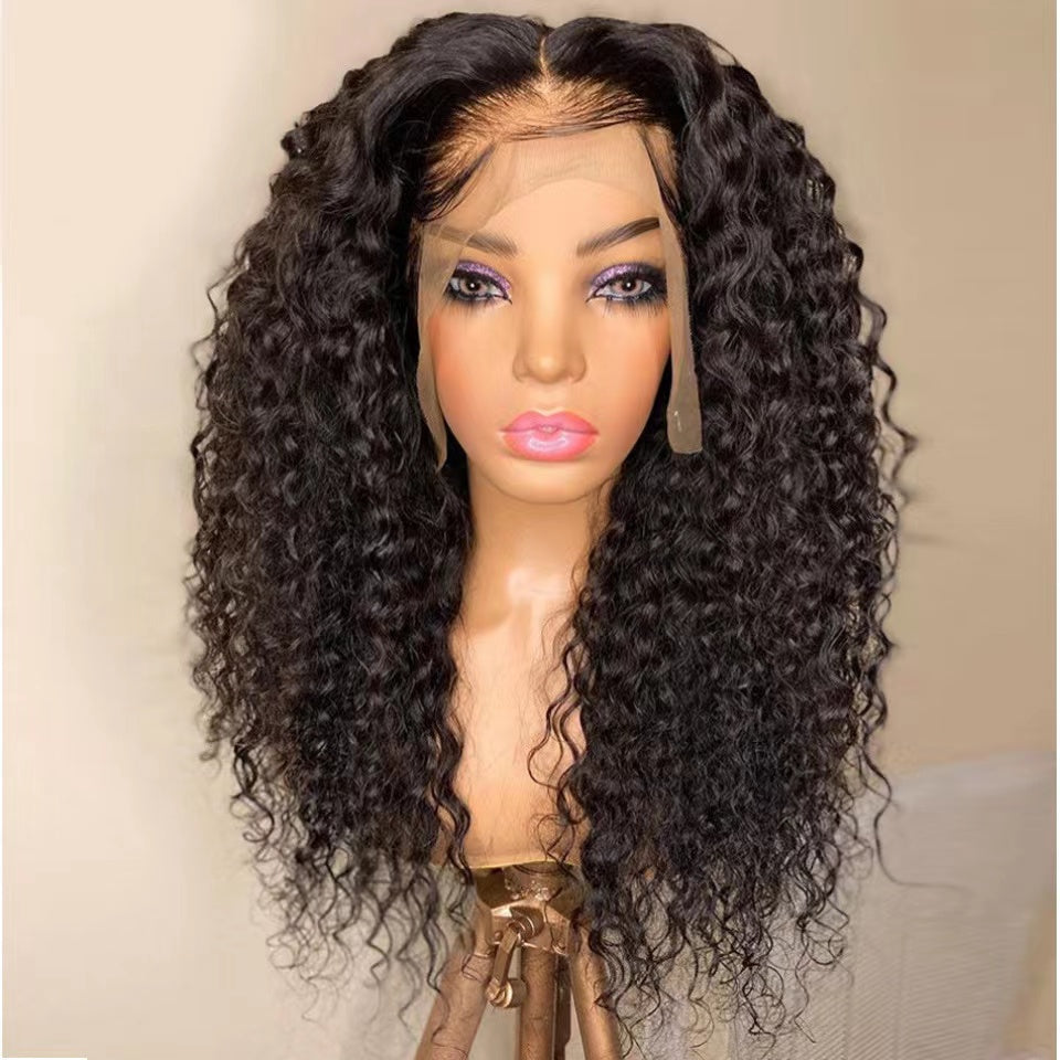 Custom 16" - 22" Invisible HD Lace Swiss Lace Curly with Baby Hair Full Lace Human Hair Wig