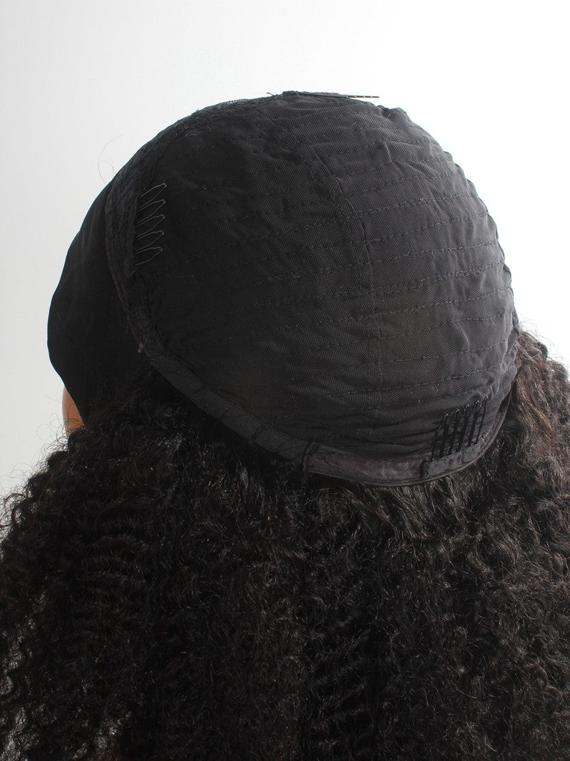 New Arrival 8"-24" Natural Black Kinky Curly Machine Made Headband Wig