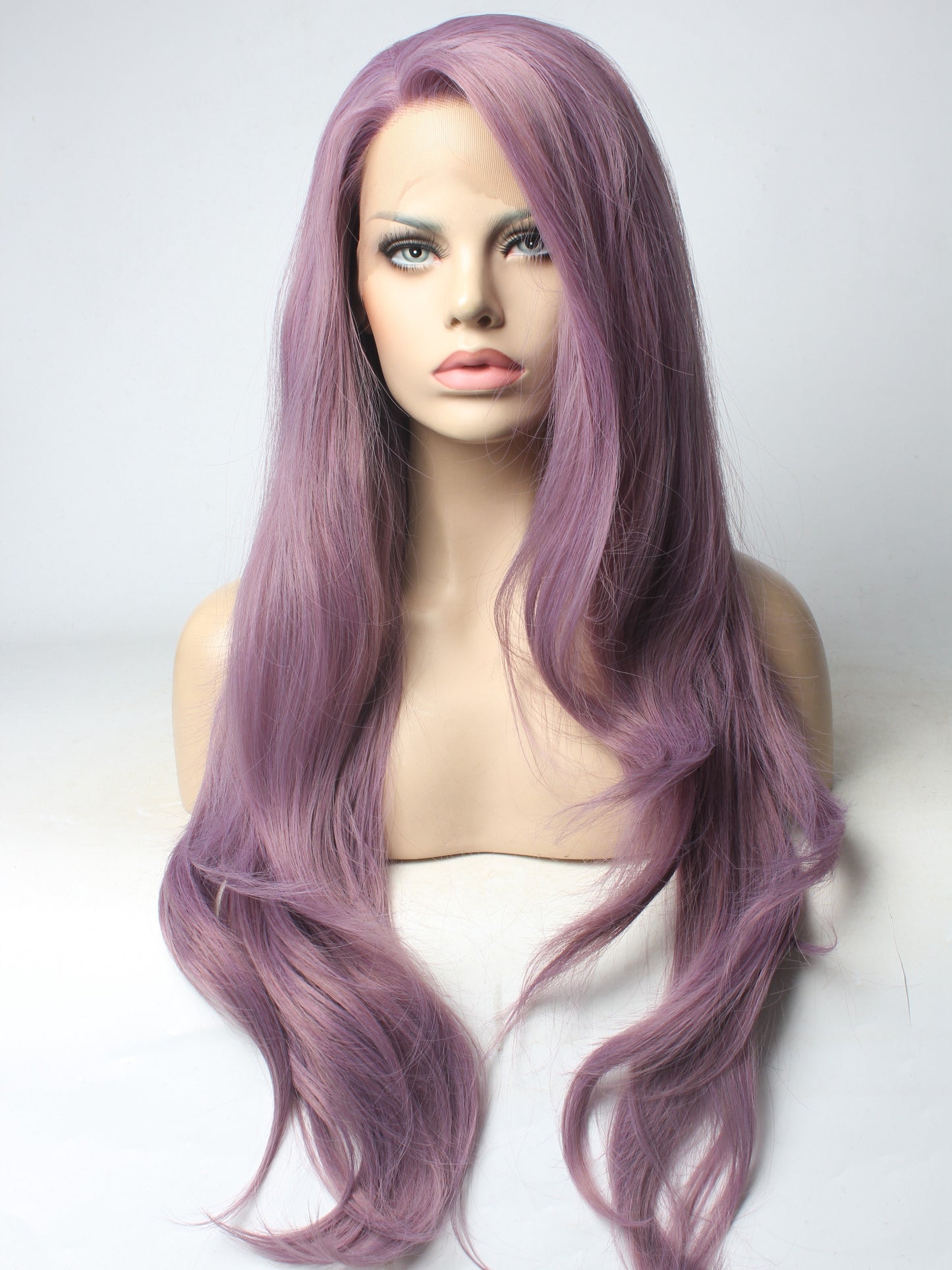 Dusty Lavender Synthetic Lace Front Drag Wig