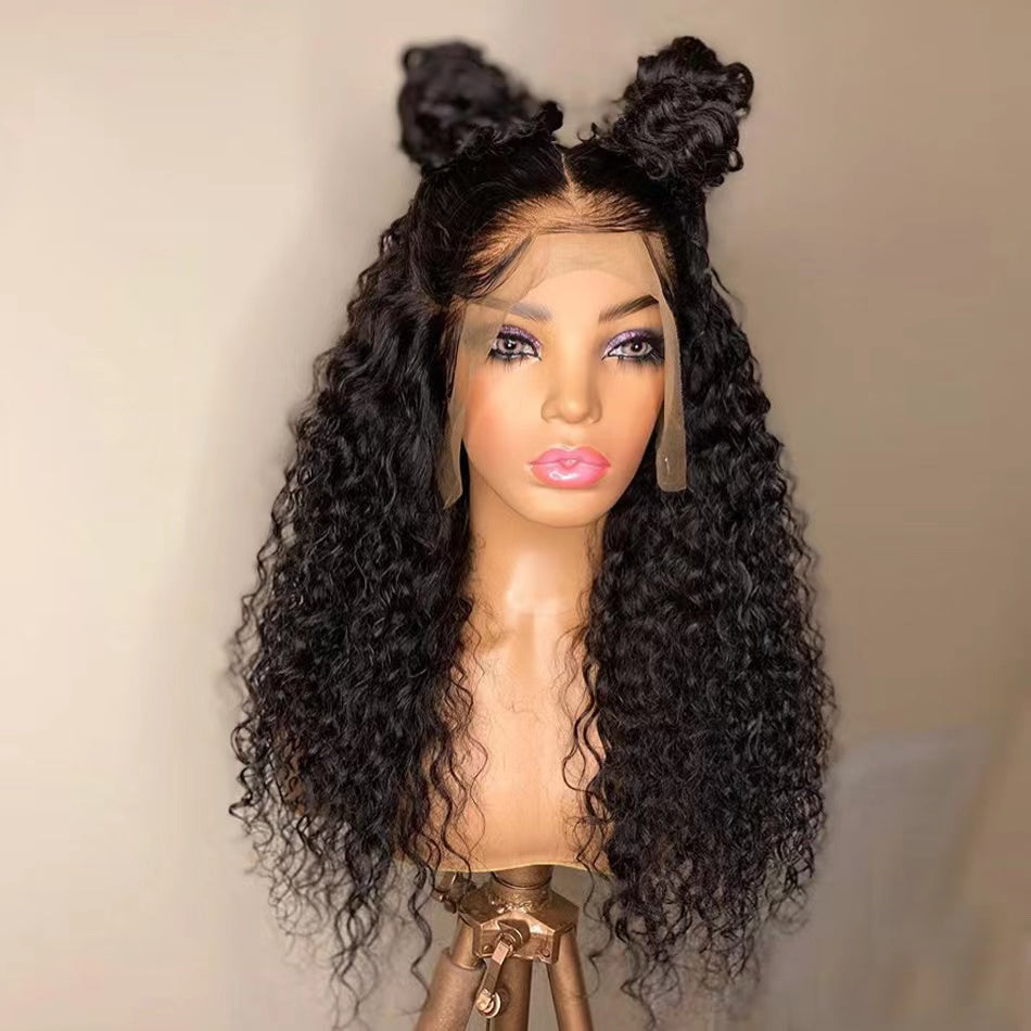 Custom 16" - 22" Invisible HD Lace Swiss Lace Curly with Baby Hair Full Lace Human Hair Wig