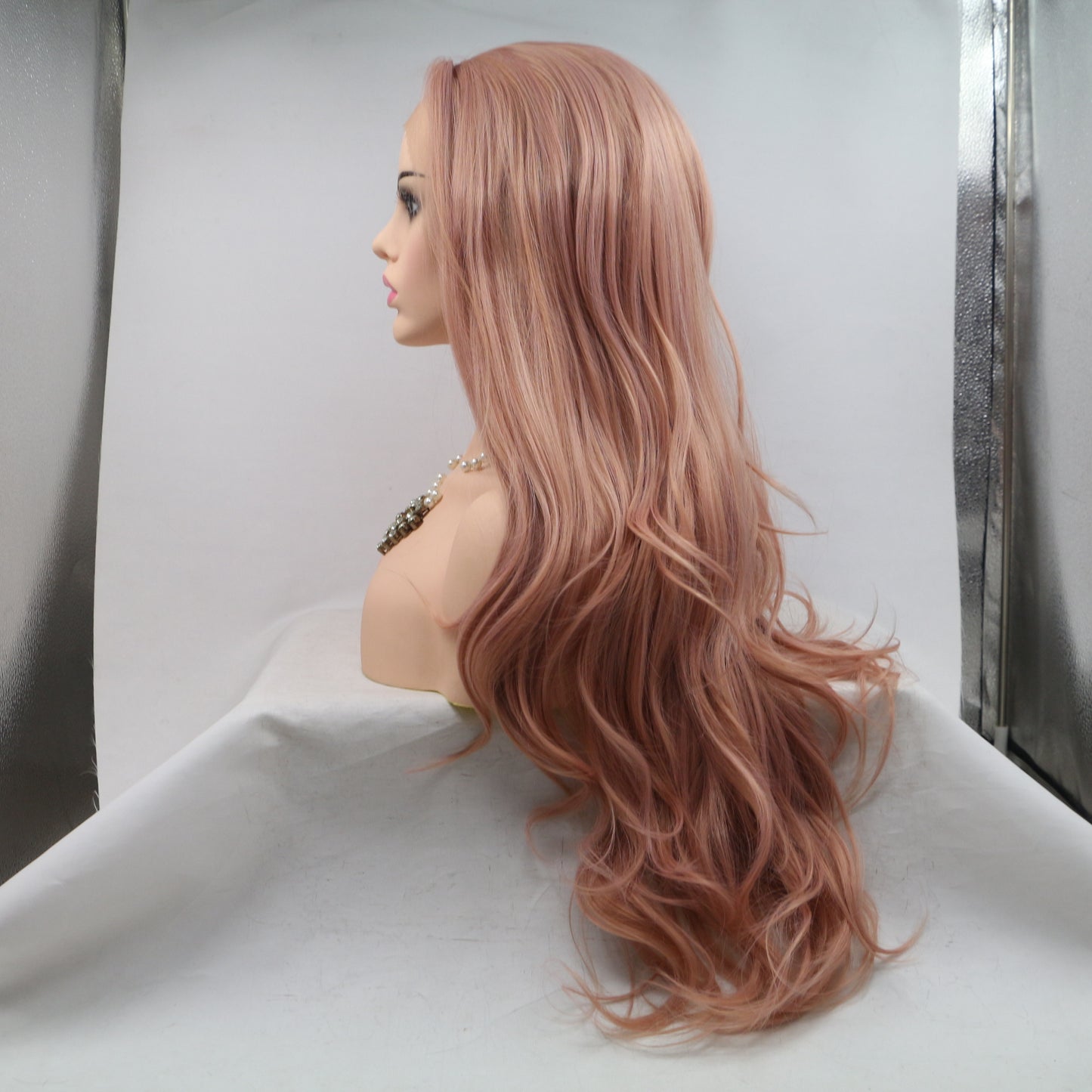 Pink Wavy Hair Wig