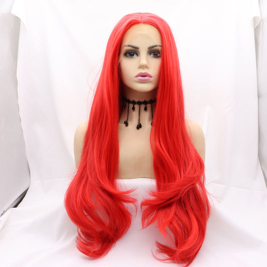 Long Wave Blood Red Wig