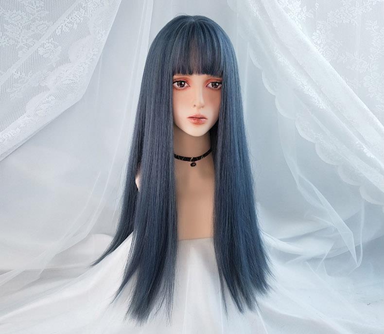 Various Colors Long Straight Synthetic Wig With Bangs