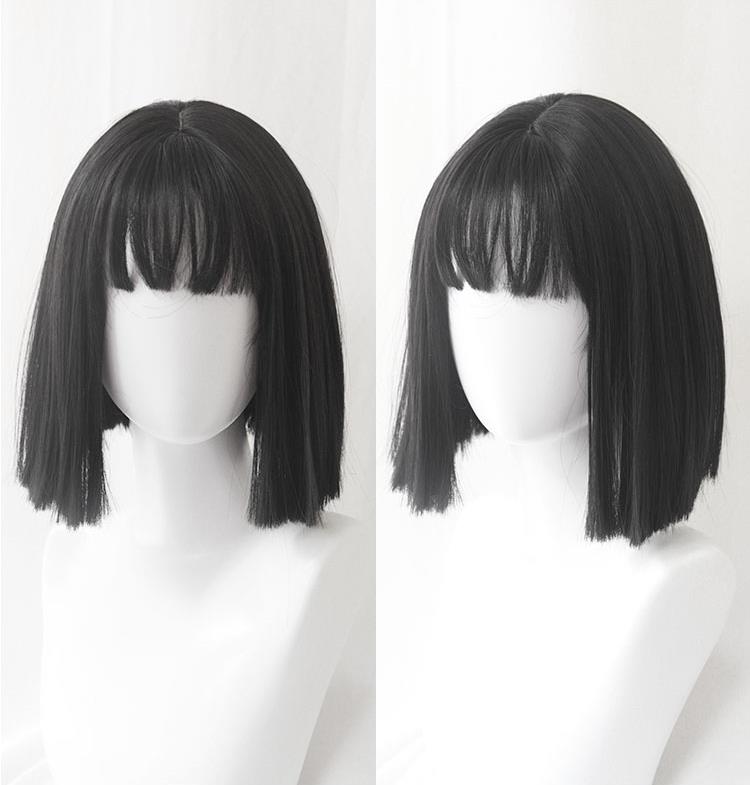 Various Colors Short Straight Synthetic Wig With Bangs Package