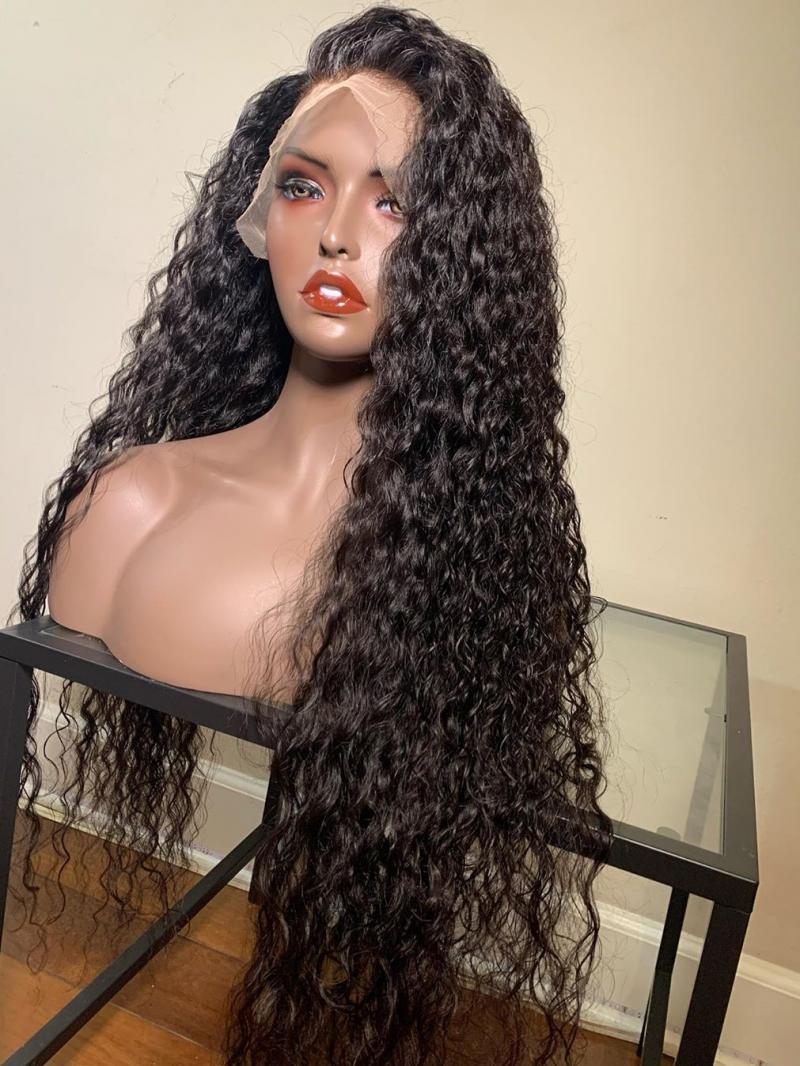 CUSTOM CURLY FULL LACE HUMAN HAIR WIG LENGTH FROM 16" - 24" NORMAL LACE AVAILABLE